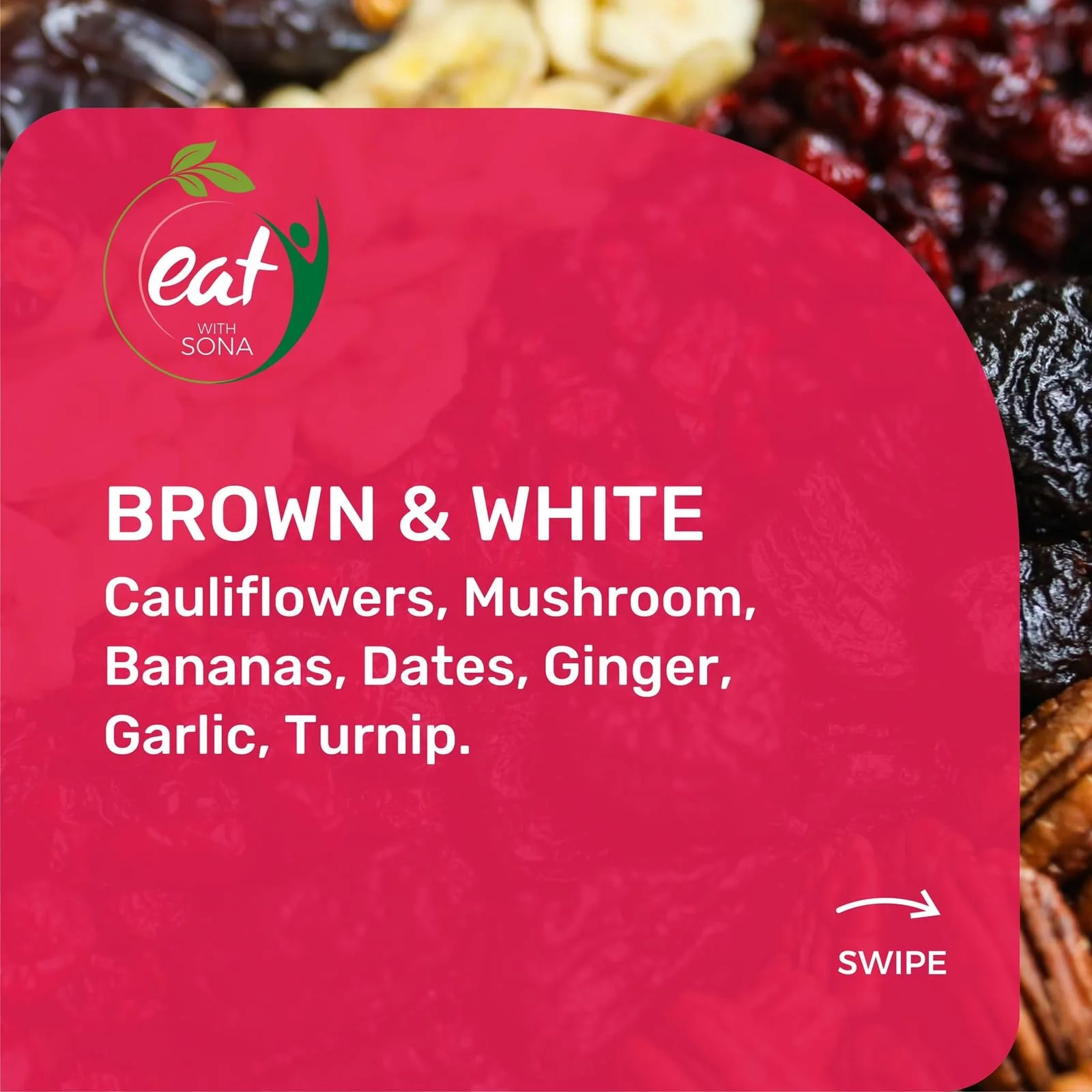 Guide to brown and white fruits and vegetables
