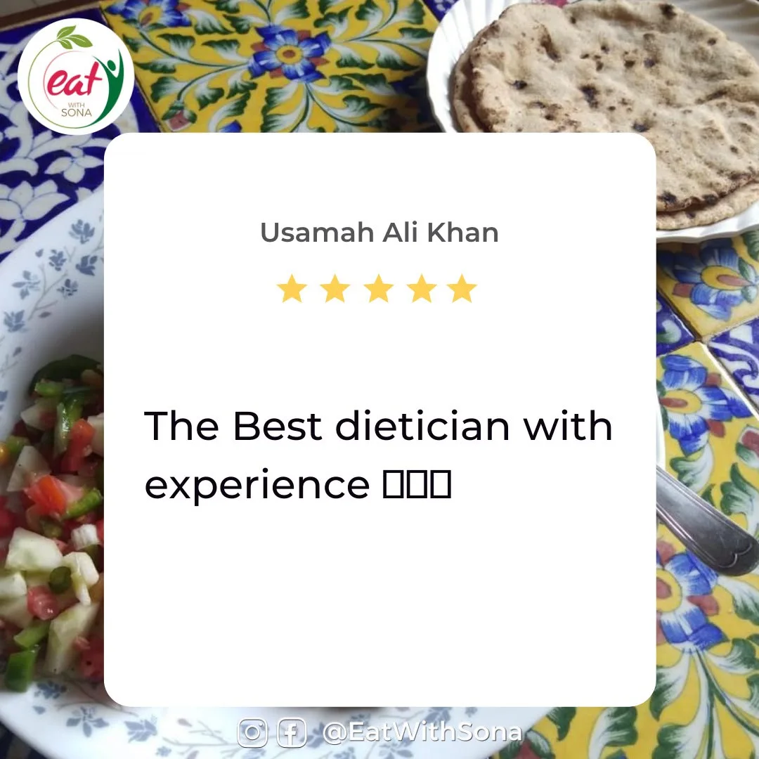 Usamah Ali Khan's five-star review of his dietitian experience