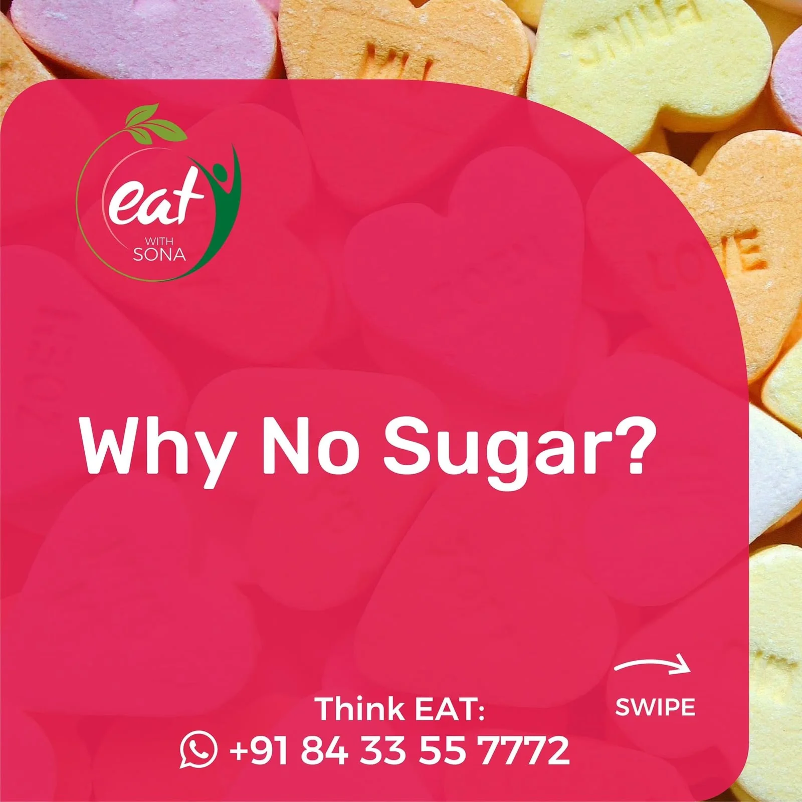 Educational post asking why people should reduce sugar